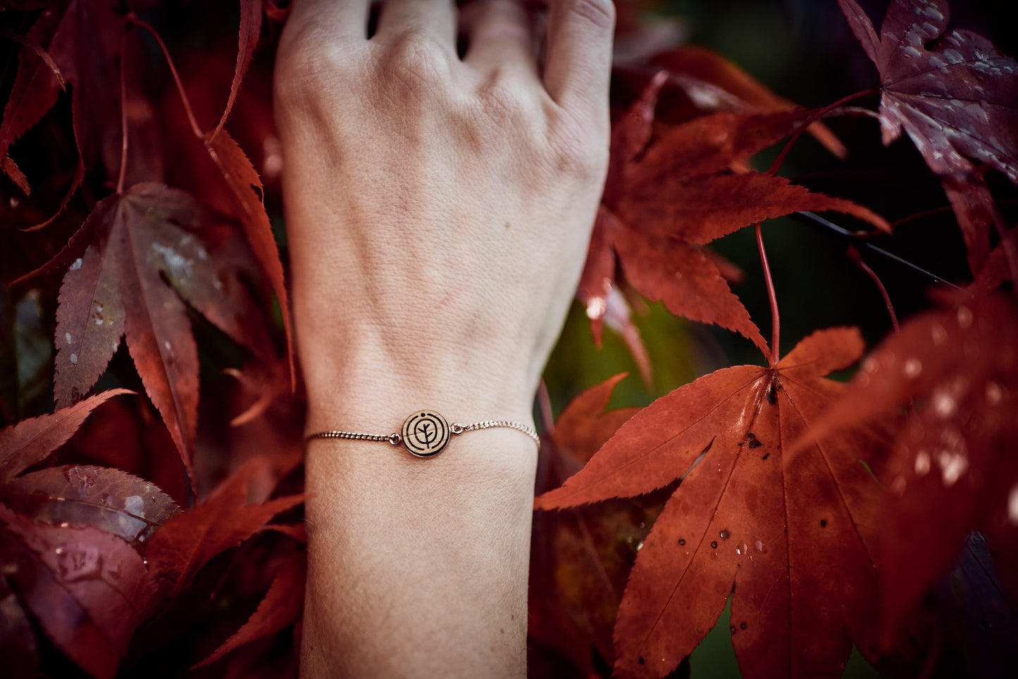 Armband "Arbor" | Roségold mit Eichenholz